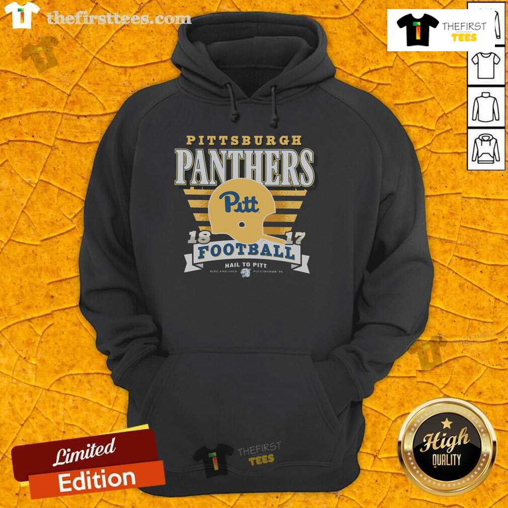 Alt Text: Premium Pittsburgh Panthers Vintage Stripe Splash Hoodie showcasing stylish stripes and team logo in a cozy design.