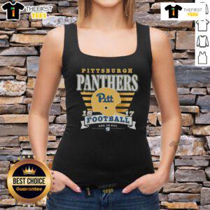 Premium Pittsburgh Panthers Vintage Stripe Splash Tank Top featuring a stylish design and vibrant team colors.