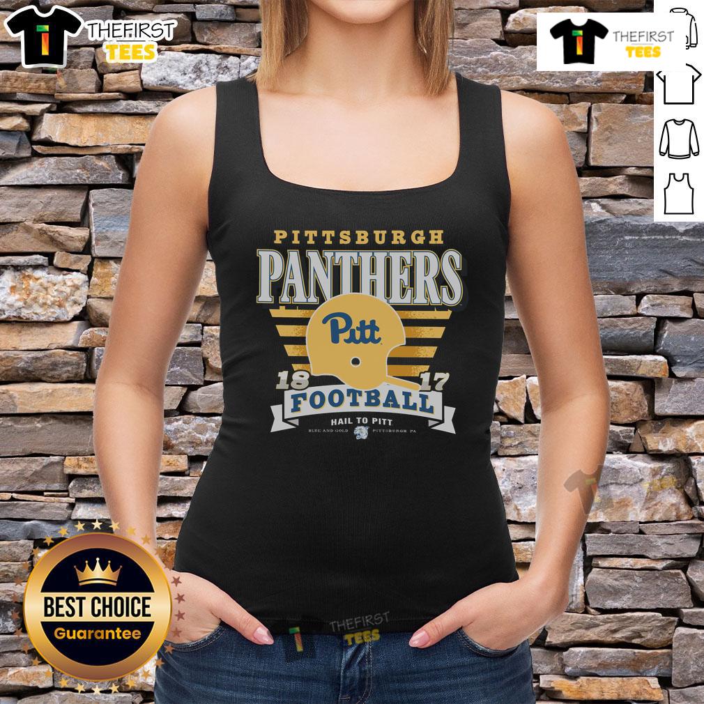Premium Pittsburgh Panthers Vintage Stripe Splash Tank Top featuring a stylish design and vibrant team colors.