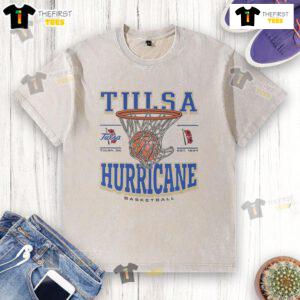 Premium Tulsa Golden Hurricane Game Time washed t-shirt in navy, featuring team logo and comfortable fit for fans.
