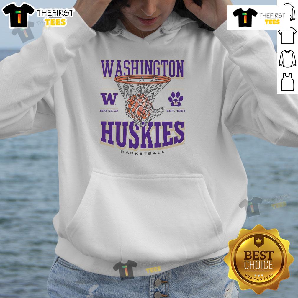Alt Text: Premium Washington Huskies Game Time Hoodie in purple and gold, perfect for supporting your team during game day.