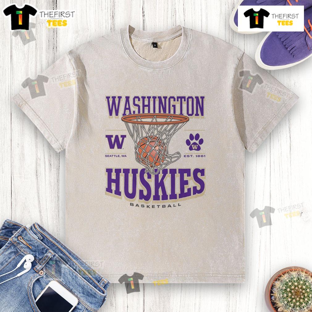 Alt Text: Premium Washington Huskies Game Time washed t-shirt in purple, perfect for game day and showing team spirit.