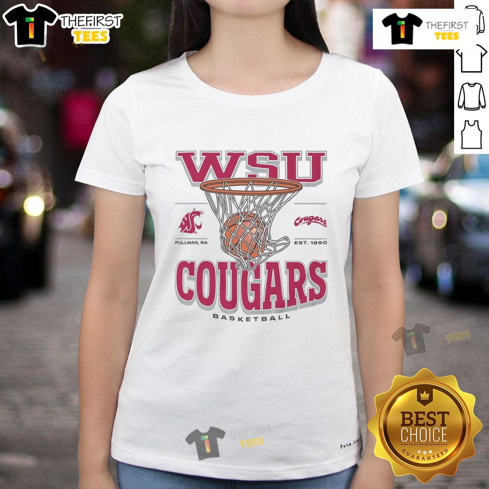 Premium Washington State Cougars Game Time Ladies Tee featuring team colors and logo, perfect for game day wear.