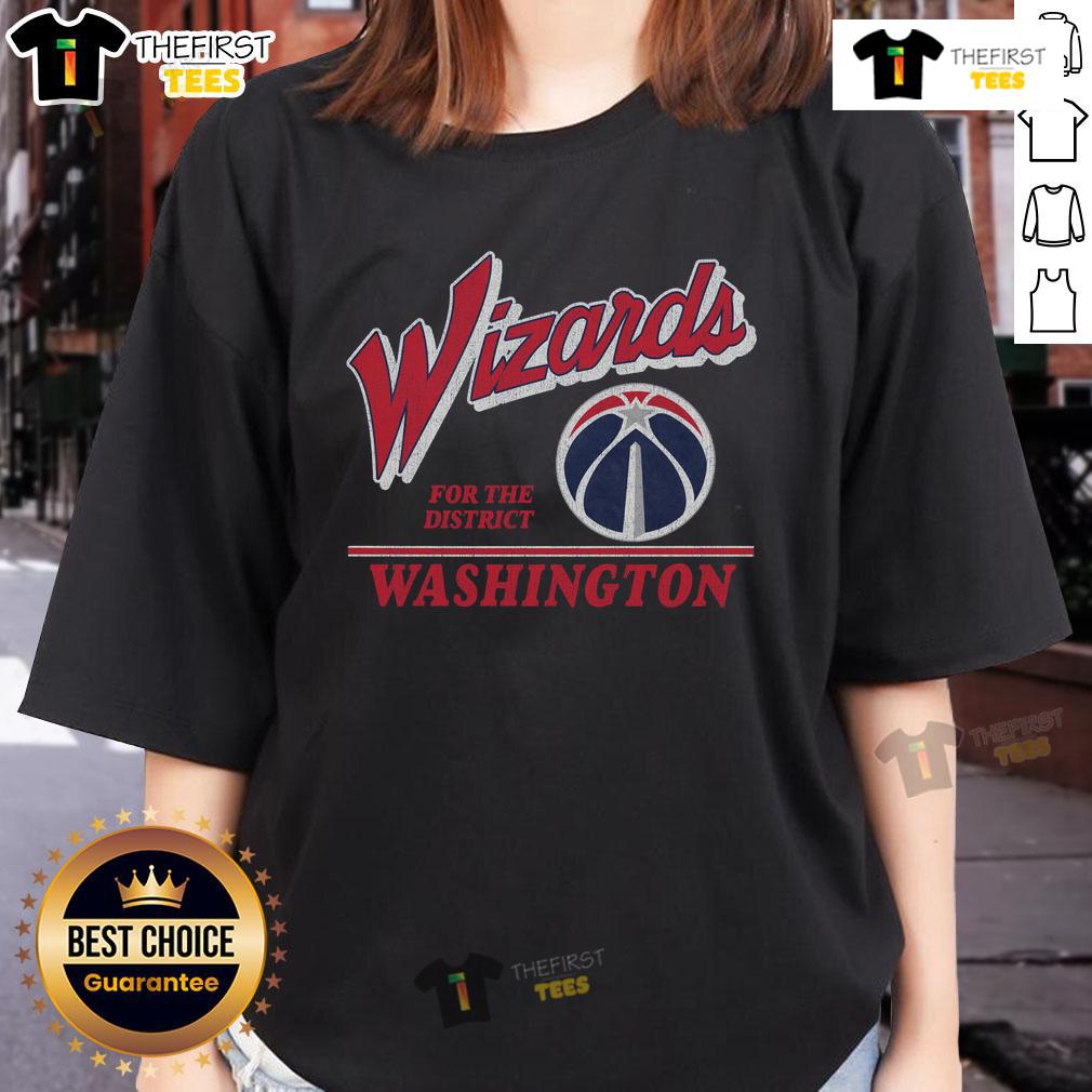 Premium Washington Wizards Fly By Vintage Ladies Tee in stylish design, perfect for fans of the NBA team.