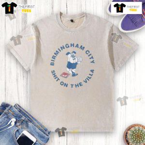 Pretty Birmingham City t-shirt with a Villa design, showcasing vibrant colors and a stylish urban vibe.