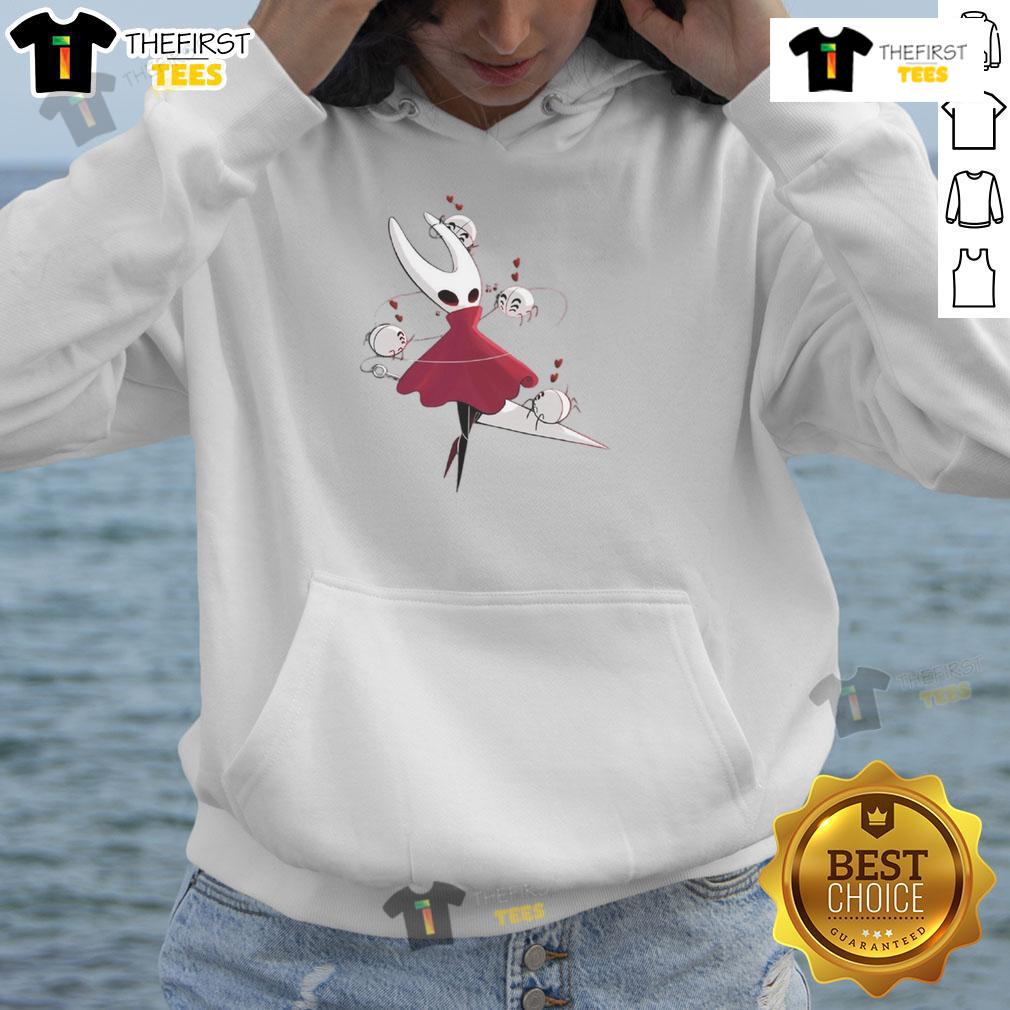 Pretty Hollow Knight Hornet hoodie featuring vibrant artwork of Hornet, perfect for fans of the game.
