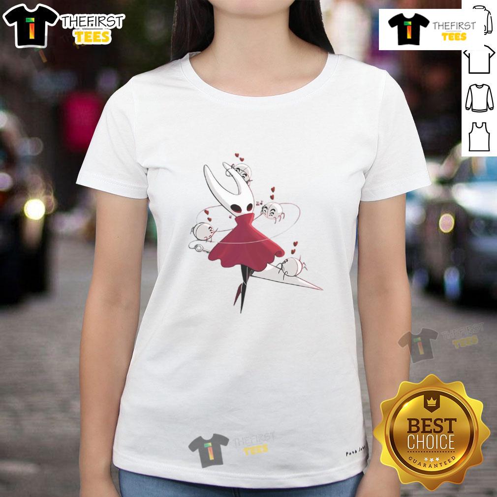 Pretty Hollow Knight Hornet Ladies Tee featuring a stylish design of Hornet from the popular indie game Hollow Knight.