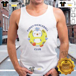 Pretty Pudgy Pickleball Club tank top in vibrant colors, perfect for casual wear and pickleball enthusiasts.