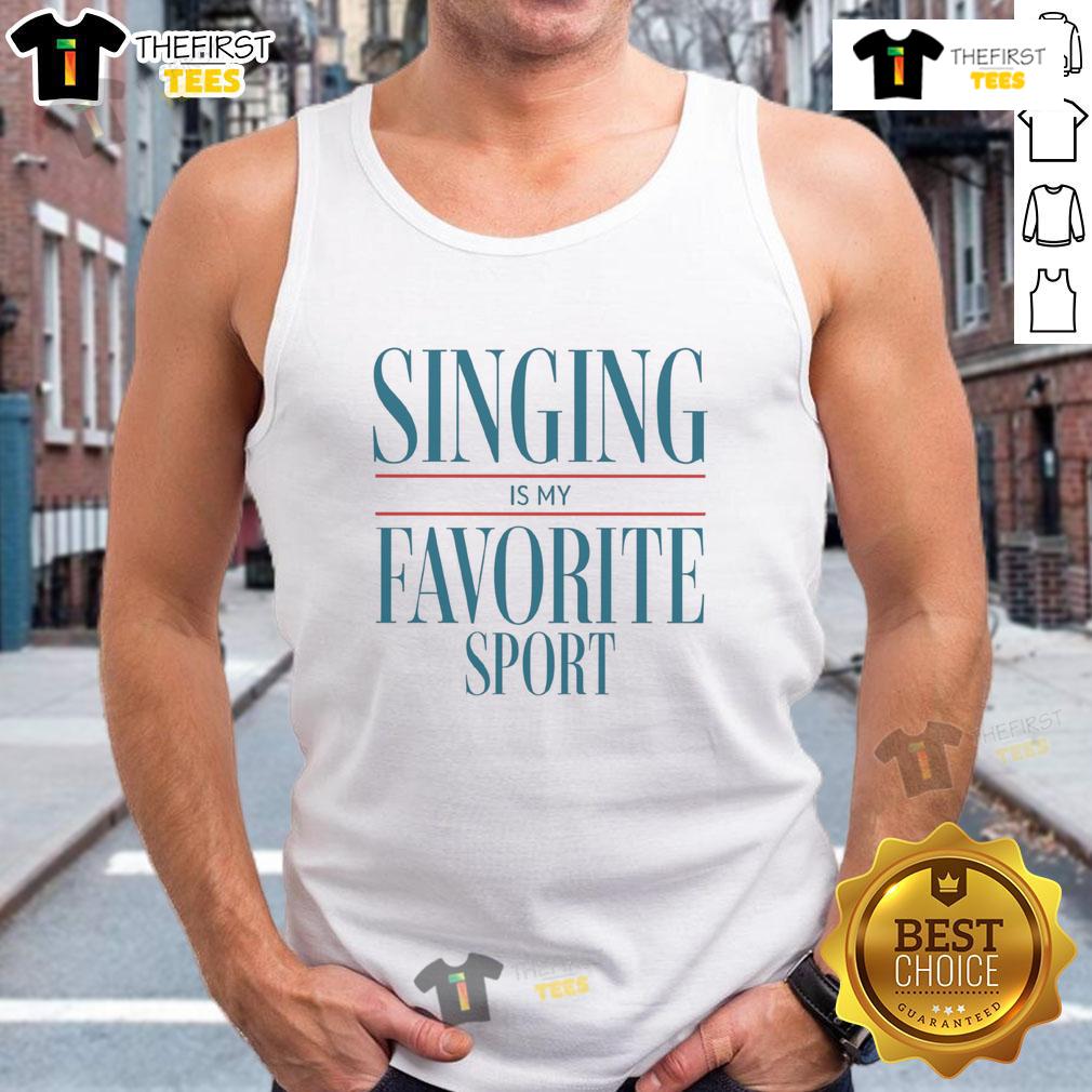 Pretty Singing Is My Favorite Sport Tank Top featuring a vibrant design, perfect for music lovers and casual wear.