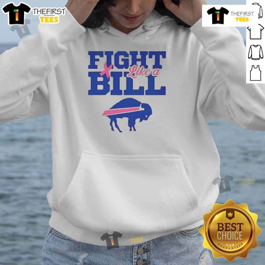 Alt Text: Top Buffalo Bills NFL Fight Like A Bills Pink Ribbon Hoodie for fans supporting breast cancer awareness.