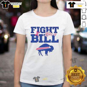 Top Buffalo Bills NFL Fight Like A Bills Pink Ribbon Ladies Tee featuring a stylish design for female fans.