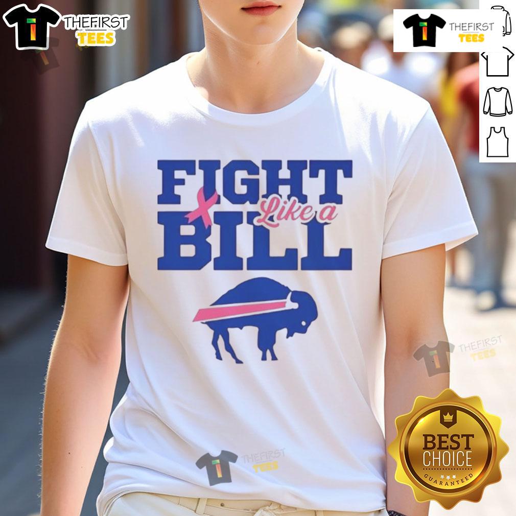 Alt Text: Top Buffalo Bills NFL Fight Like A Bills pink ribbon T-shirt celebrating breast cancer awareness and team spirit.
