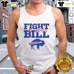 Top Buffalo Bills NFL Fight Like A Bills Pink Ribbon Tank Top showcasing team spirit and support for breast cancer awareness.
