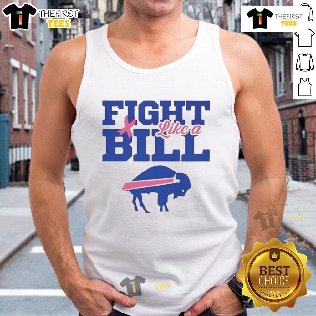 Top Buffalo Bills NFL Fight Like A Bills Pink Ribbon Tank Top showcasing team spirit and support for breast cancer awareness.