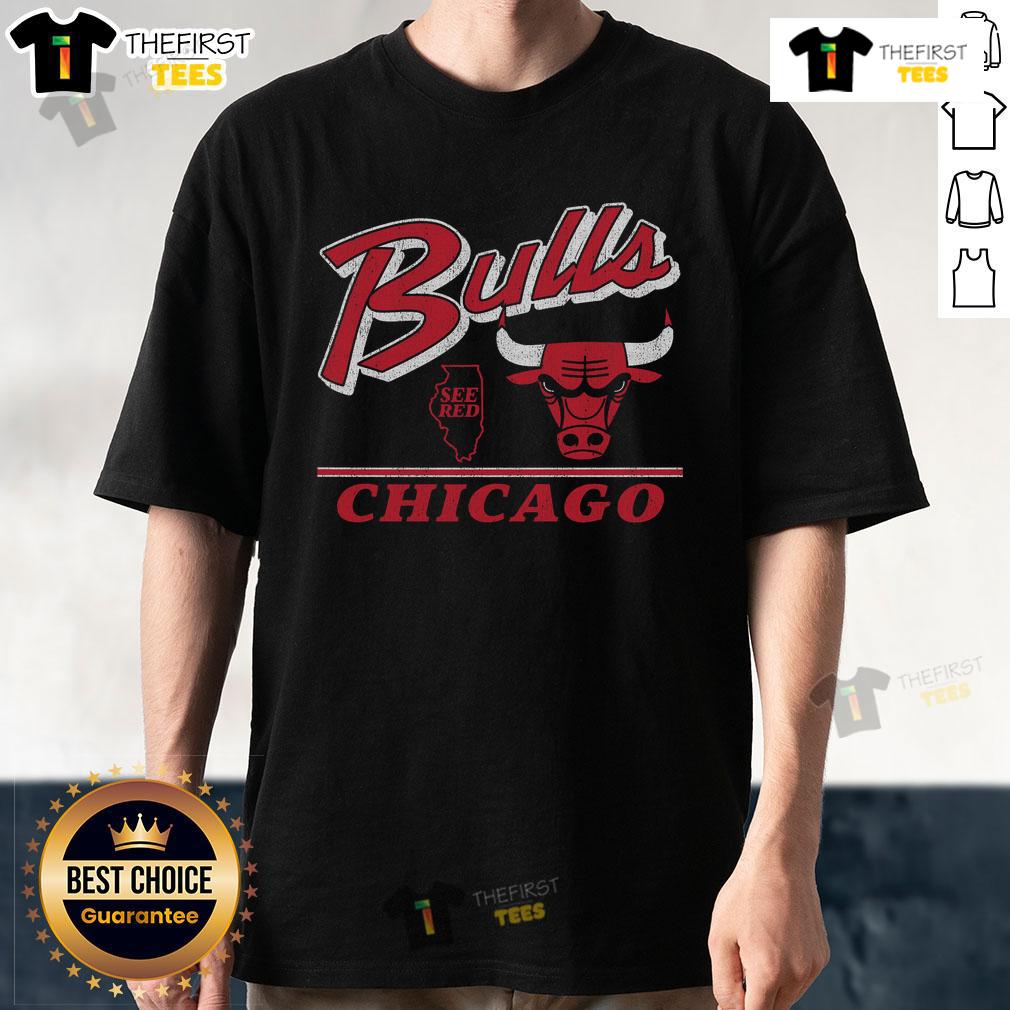 Vintage Chicago Bulls Fly By T-Shirt featuring iconic team logo and retro design, perfect for basketball fans.