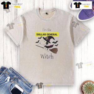 Alt Text: Top Dollar General X Snoopy I'm The Witch Halloween washed t-shirt featuring a fun Halloween graphic design.
