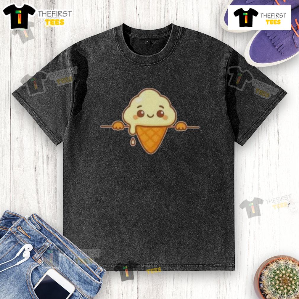 Alt Text: Top Foodism Therapy washed t-shirt featuring a playful design to make your problems melt away.