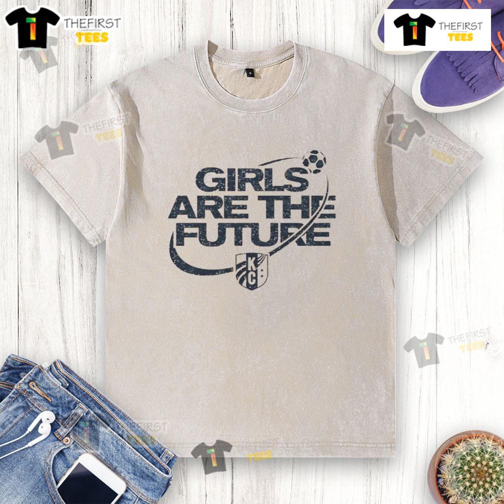 Top Kansas City Current Soccer Girls Are The Future washed t-shirt showcasing support for youth soccer in Kansas City.