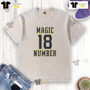 Top Milwaukee Brewers MLB Magic Number 18 washed t-shirt featuring team logo and sporty design for fans.