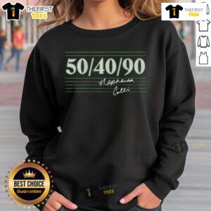 Napheesa Collier 50-40-90 signature sweatshirt featuring bold graphics, perfect for Minnesota fans and basketball enthusiasts.