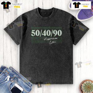 Alt Text: Top Minnesota Napheesa Collier 50-40-90 signature washed t-shirt showcasing vibrant design and soft fabric.