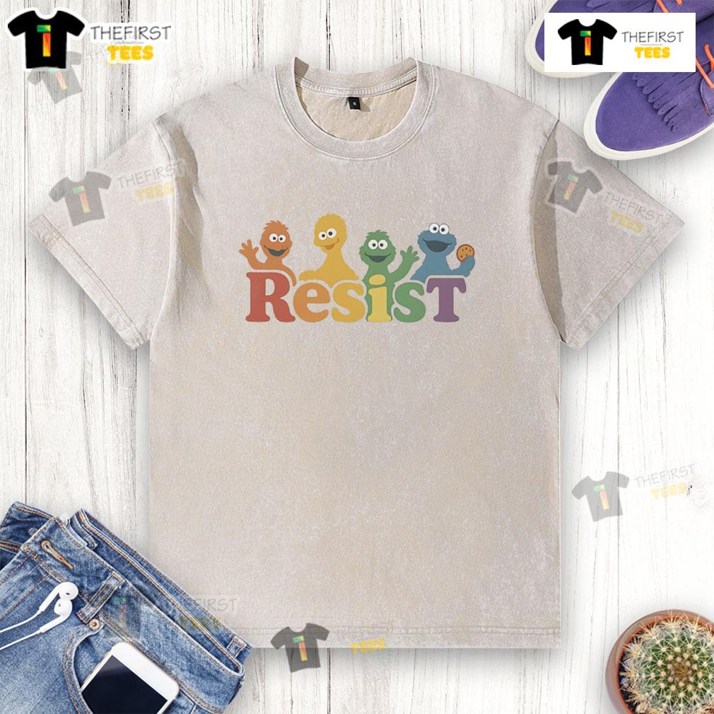 Top Public Broadcasting Protest PBS Resist washed t-shirt showcasing a bold design advocating for public media support.