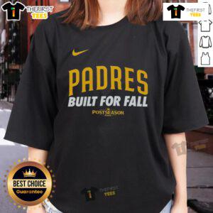 Top San Diego Padres Built For Fall 2025 MLB Postseason Ladies Tee featuring team colors and stylish design.