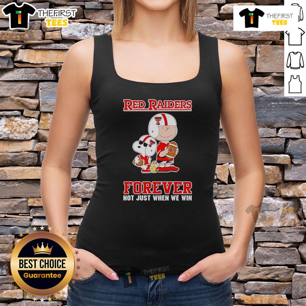 Top Texas Tech Red Raiders Charlie Brown cartoon tank top featuring fun graphics and team colors for fans.
