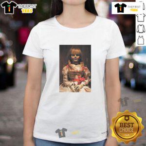 Top-The-Conjuring-Last-Rites-Annabelle-Ladies-Tee featuring a stylish design inspired by The Conjuring series.