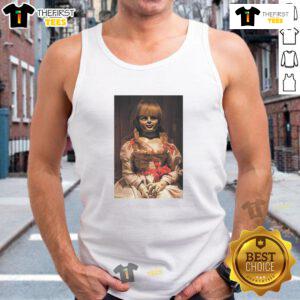 Top-The-Conjuring-Last-Rites-Annabelle-Tank-Top featuring a spooky Annabelle graphic, perfect for horror movie fans.