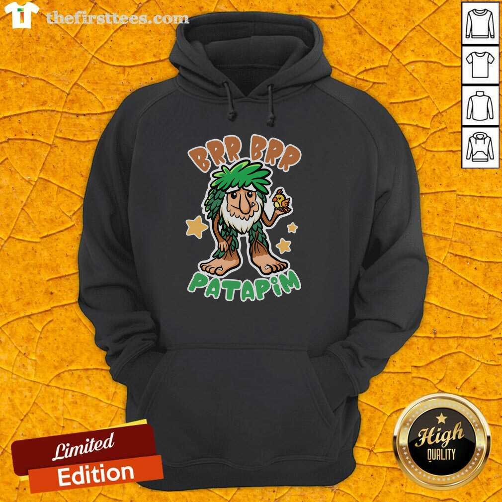 Funny Brainrot Brr Brr Patapim Hoodie featuring a playful design with vibrant colors and a cozy fit for casual wear.