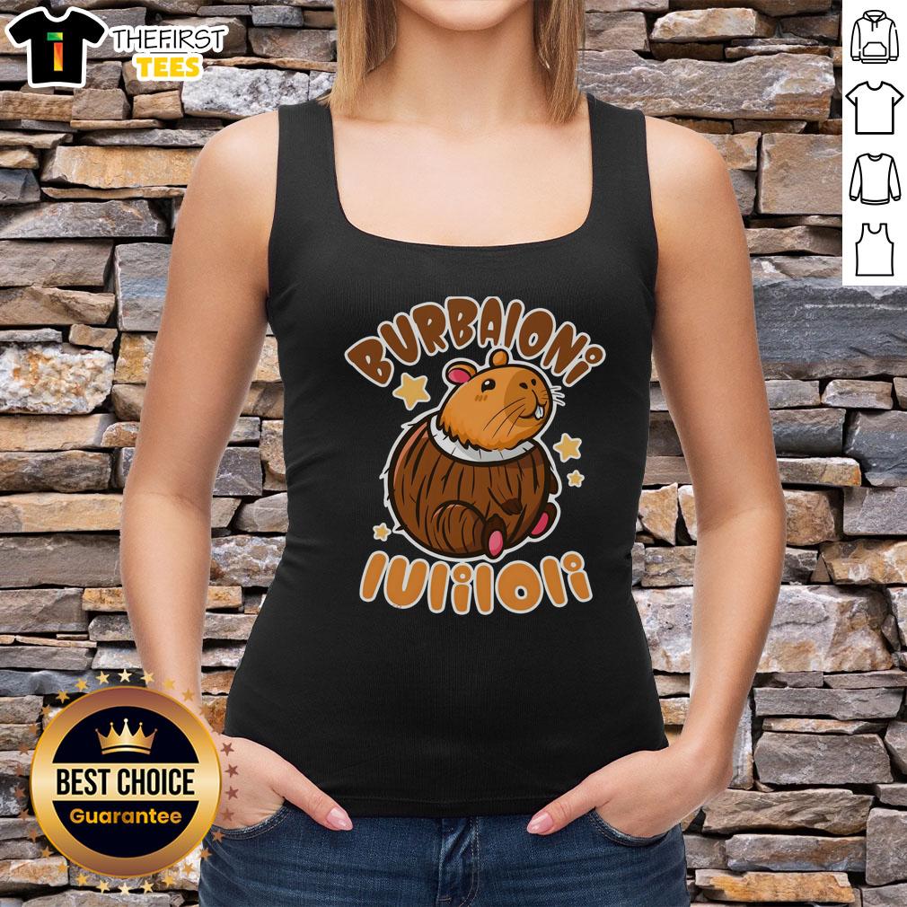 Funny Brainrot Burbaloni Luliloli tank top featuring vibrant colors and playful graphics for a trendy look.