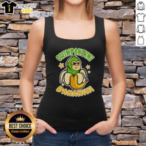 Funny Brainrot Chimpanzini Bananini tank top featuring a playful chimp design, perfect for casual summer wear.