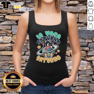 Funny Brainrot La Vaca Saturno Saltunita tank top featuring a vibrant cow design, perfect for casual wear.