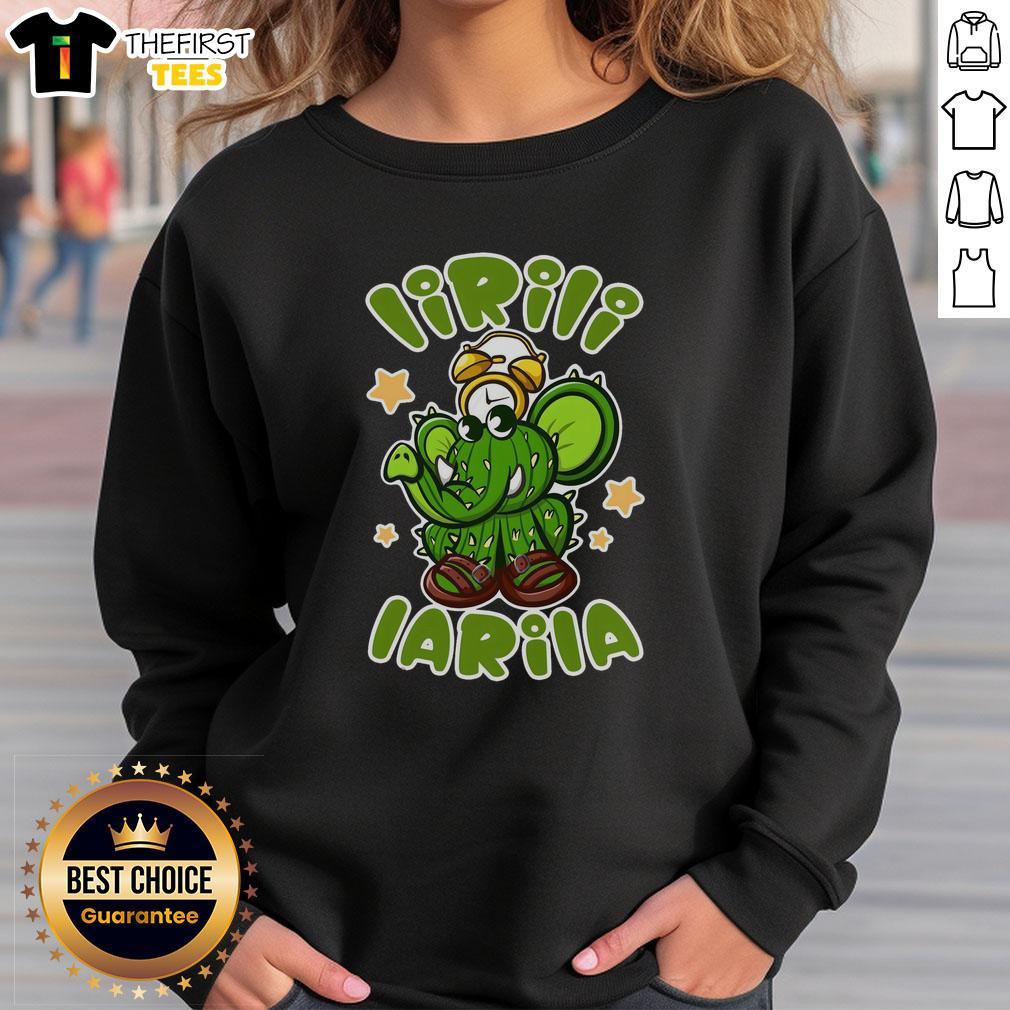 Funny Brainrot Lirili Larila sweatshirt with vibrant colors and playful design, perfect for casual wear.