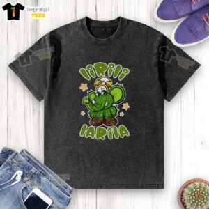 Funny Brainrot Lirili Larila washed t-shirt featuring a quirky graphic design, perfect for casual wear.