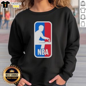 Funny NBA logo parody sweatshirt featuring a humorous twist on classic basketball branding for casual wear.