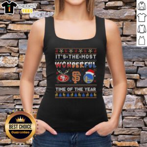 Good San Francisco 49ers X Giants and Golden State Warriors tank top celebrating the holiday season in style.