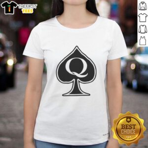 Stylish Nice Queen Spades Ladies Tee featuring a unique design, perfect for card game enthusiasts and fashion lovers.