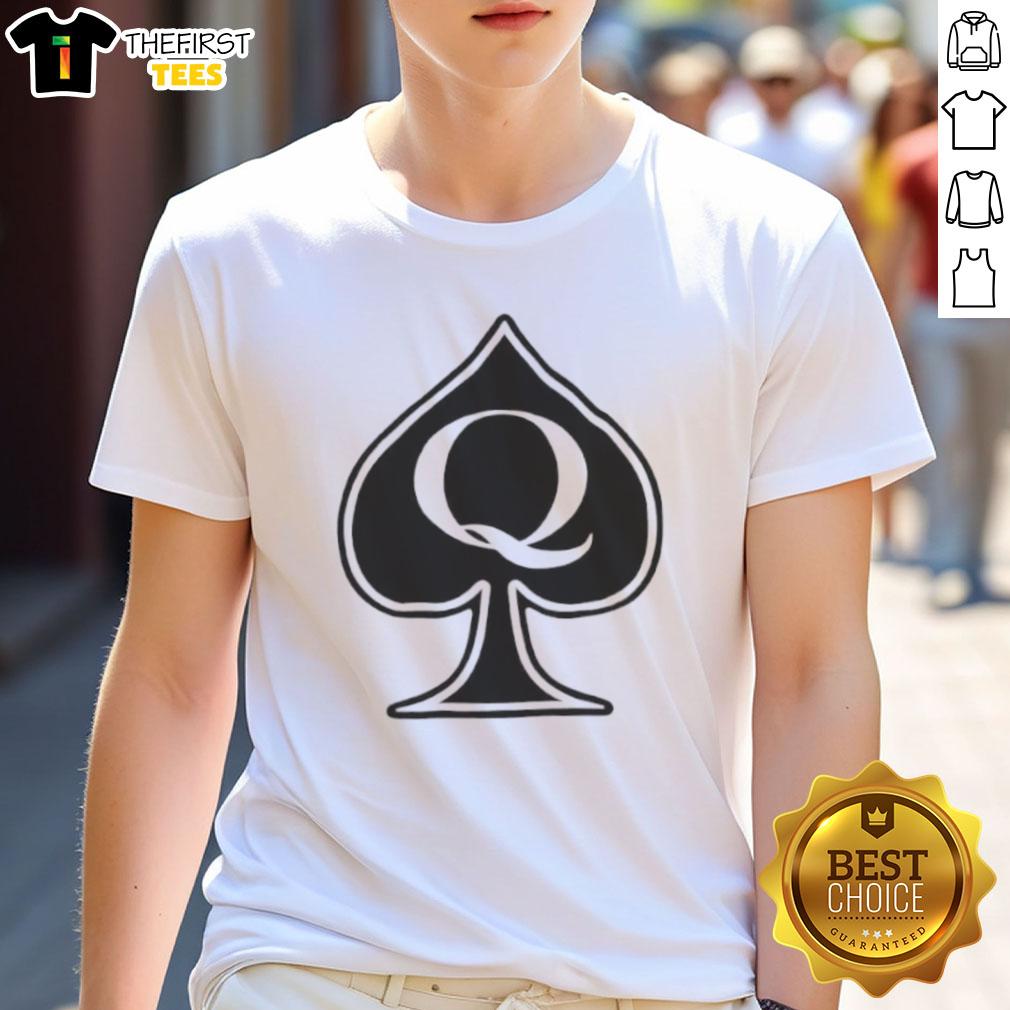 Stylish Nice Queen Spades T-Shirt featuring a bold queen card design, perfect for card game enthusiasts.