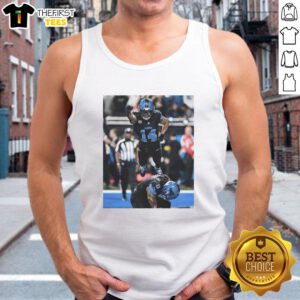 Official Detroit Lions Spiderman Amon-Ra St. Brown Superman tank top featuring vibrant graphics and team colors.