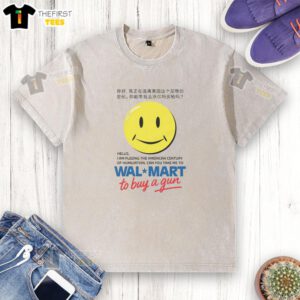 Premium 'Hello, I Am Fleeing The American Century Of Humiliation' washed t-shirt featuring a bold statement design.