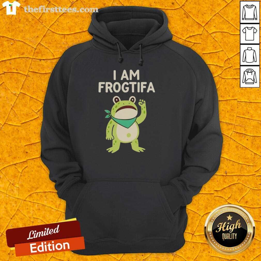 Premium I Am Frog Tifa hoodie featuring a fun frog design, perfect for Portland fans who love unique apparel.