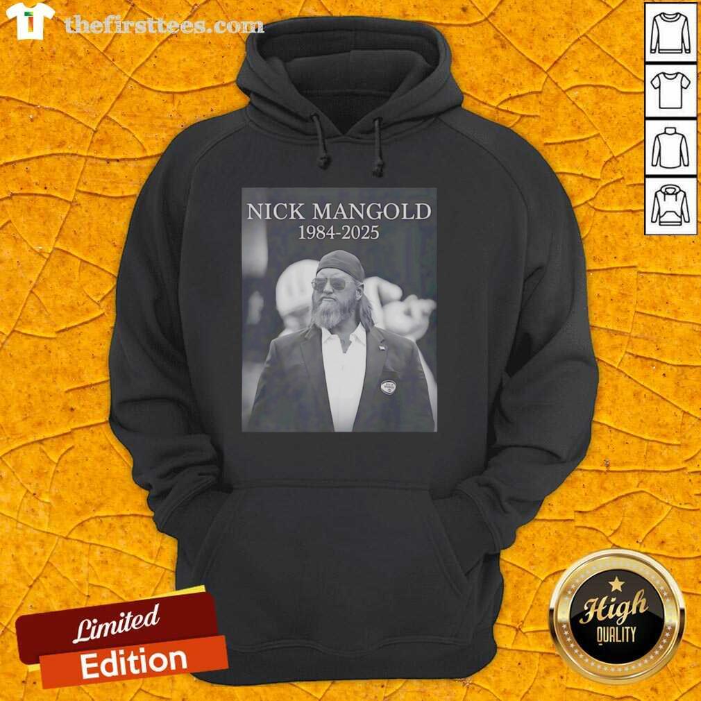 Premium Rip Nick Mangold 1984-2025 hoodie featuring a stylish design for fans and collectors of football memorabilia.