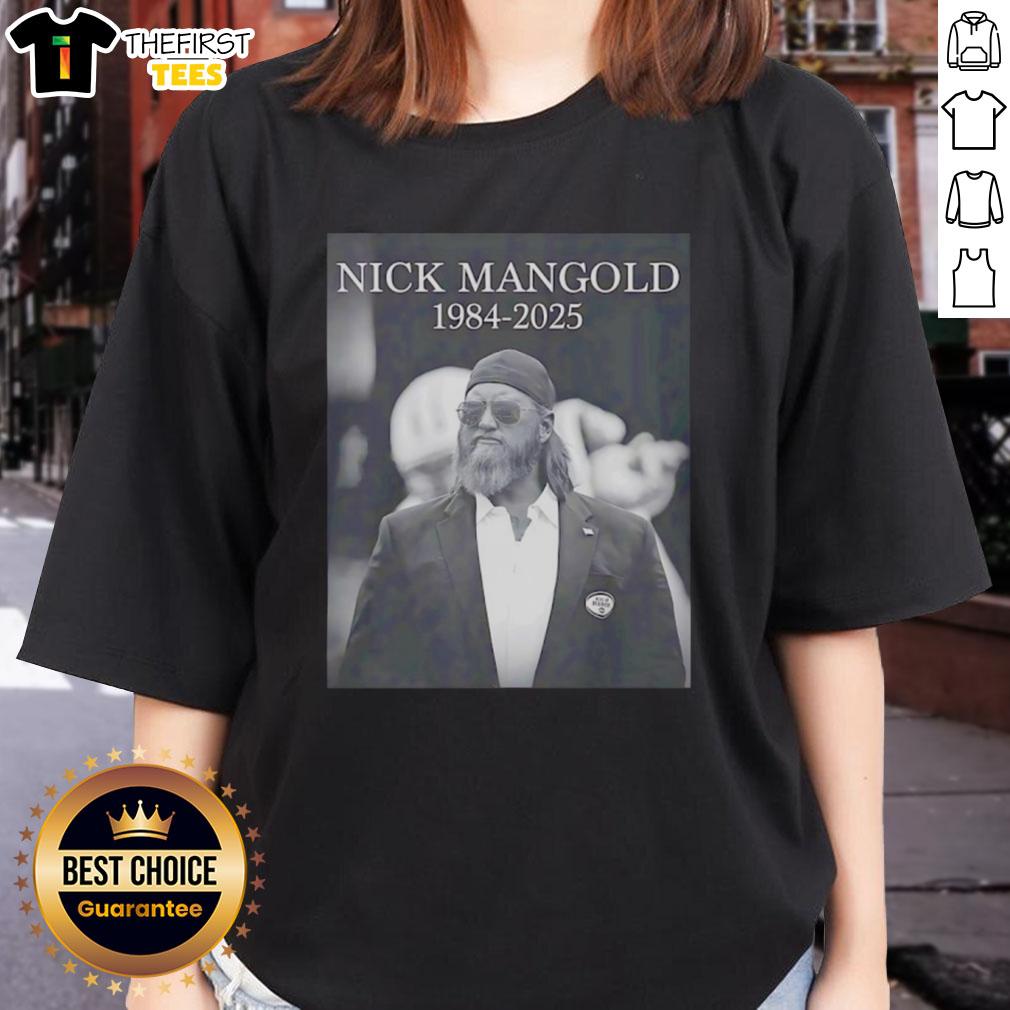 Premium Rip Nick Mangold 1984-2025 Ladies Tee featuring stylish design, perfect for fans and casual wear.