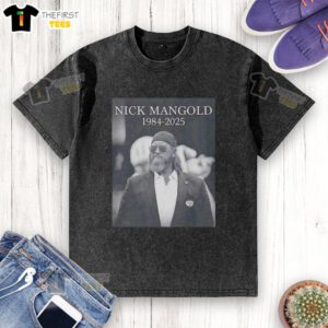Premium Rip Nick Mangold 1984-2025 washed t-shirt featuring a vintage design and comfortable fit for fans.
