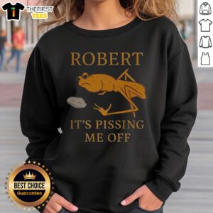 Alt Text: Pretty Marcus The Worm sweatshirt featuring 'It's Pissing Me Off' in bold, vibrant colors for a fun casual look.