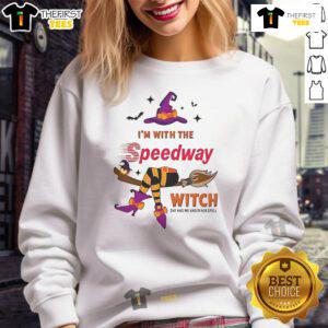 Cozy Halloween sweatshirt featuring a witch design, perfect for adding charm to your spooky season look.