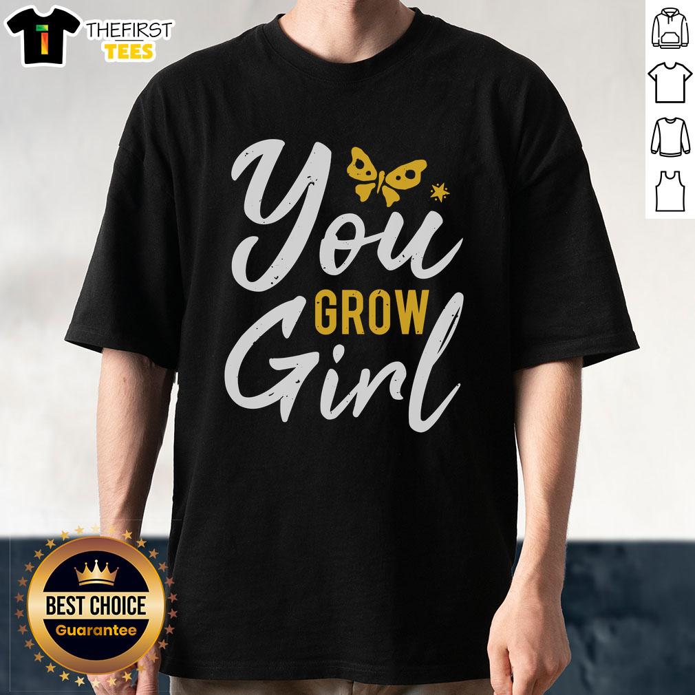 Pretty You Grow Girl T-Shirt featuring a vibrant floral design, perfect for empowering young girls with style.