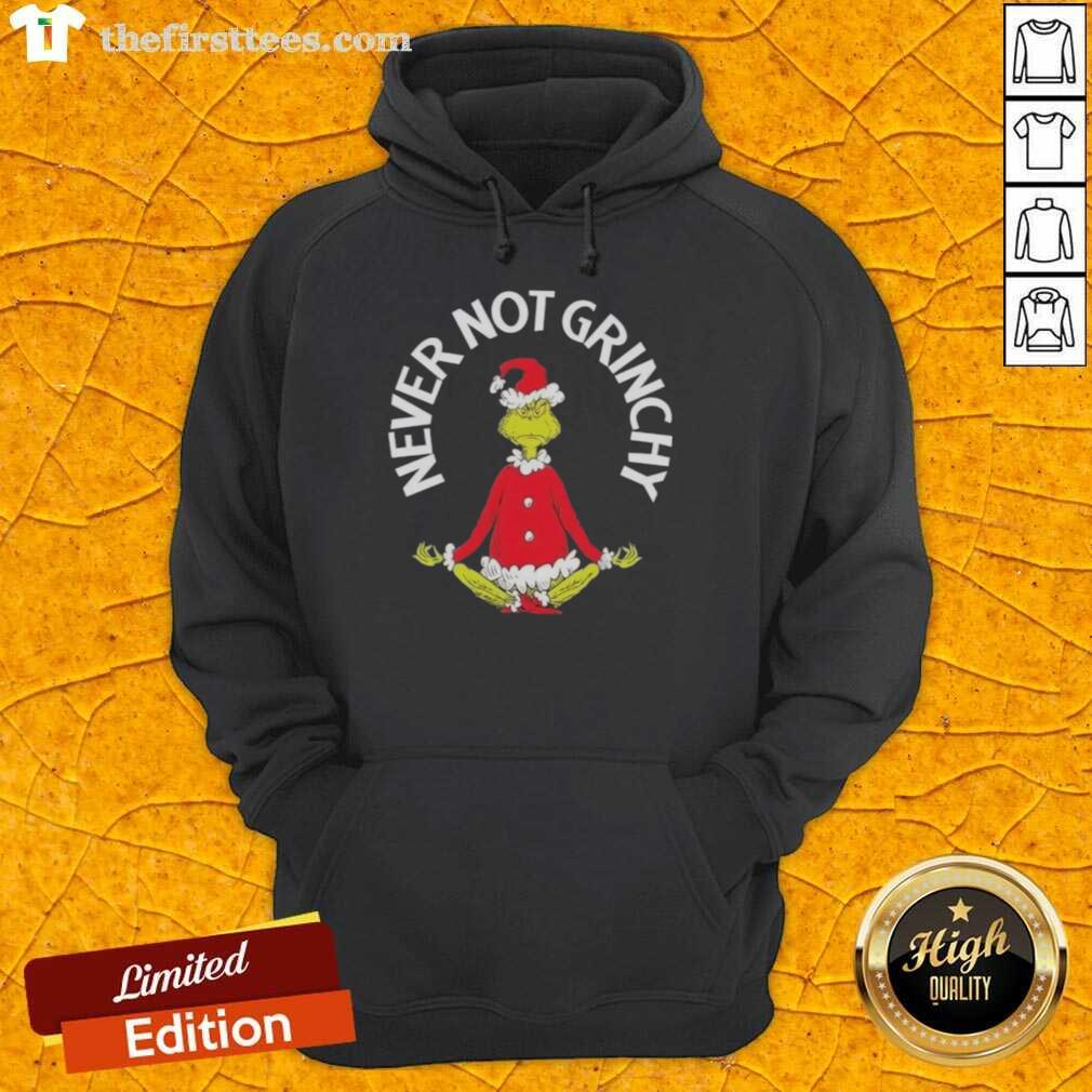 Cozy Dr. Seuss The Grinch Christmas Never Not Grinchy hoodie design featuring vibrant colors and festive graphics.